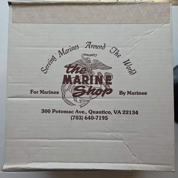 VTG USMC Marine Corps Officer Service Green Cover Lancaster Marine Shop  7 1/8 - Picture 9 of 10